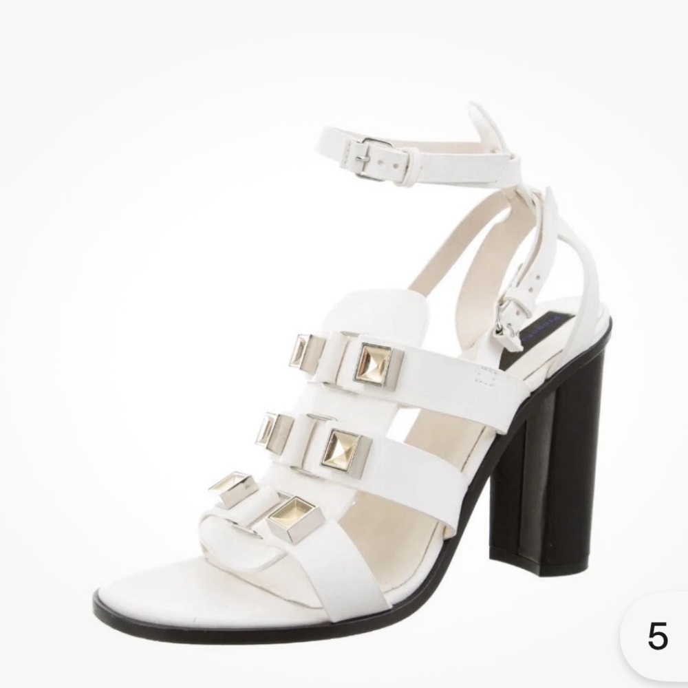 EUC Proenza Schouler White Gladiator Studded Heels